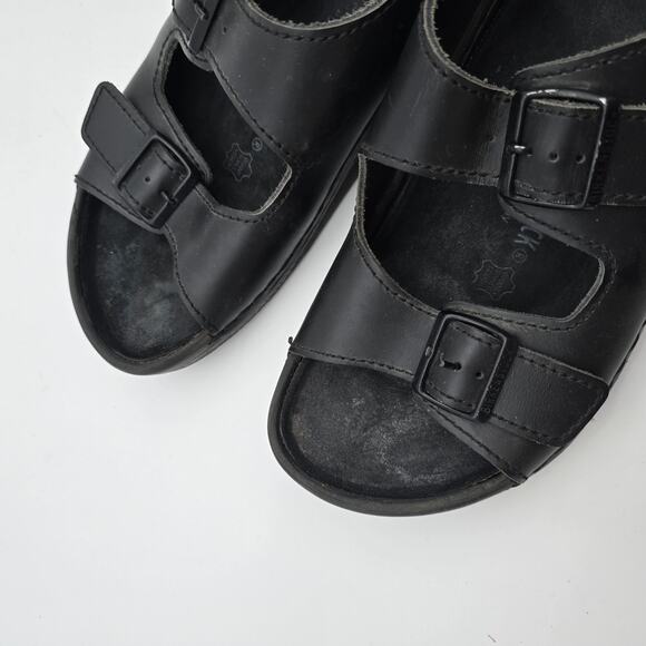Birkenstock Shoes Mens 12 45 Wide Black Milano Leather Sandals Open Toed Ankle main image 11